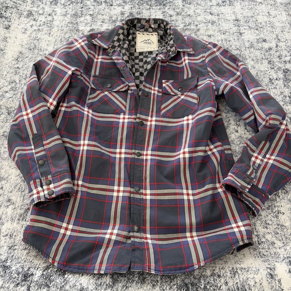 Vans Size Small Men's Plaid Checkered Jacket Mountain‎ Edition Purple Colorful